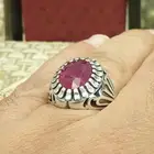 خاتم ياقوت أفريقي طبيعي صياغة حمزة