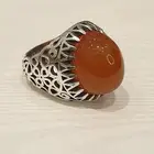 خاتم عقيق يماني رماني قبه صياغة حمزه