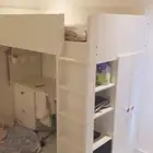 غرفة نوم كاملة  سرير مع مكتب وخزانة