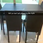 طاولة طعام 4 اشخاص لون اسود من ايكيا