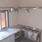 تفصيل طاولات ستيل مغاسل ستيل رفوف ستيل