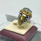 خاتم توباز مرصع ب 8 قطع ألماس