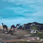 لوحه فنيه مرسومه باليد للبر . تصور صفاء البر