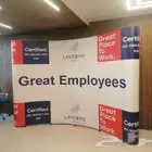 طباعة وتركيب ستيكر بنر رول اب بوب اب