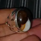 خاتم عقيق مصور طبيعي قبة جمالية مميزه