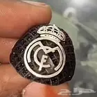 خاتم فضه عيار 925 شعار الريال مدريد