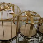 قفص هدايا ذهبي
