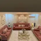 كنب فخم جدا 3 كنبه و2 كرسي