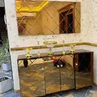 طقم بوفيه زجاج مع مرآه