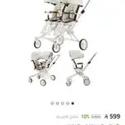 عربة أطفال توأم جديدة غير مستخدمه