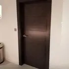 ابواب كبس خشب سويدي مع الحلق والبويه مع التركيب
