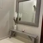 مدخل مرايا خشب مع اريكه 120 120سم