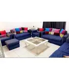 كنب هابيتات اثاث عفش 11 نفر مع طاولة تلفزيون