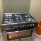 فرن غاز ايطالي 5عيون وفرن تحت امان كامل واشعال ذاتي ومروحة