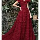 فستان زواج احمر مقاس سمول