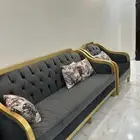 كنب 5 قطع وستاره ومدخل و4طاولات 3طاولات ضيافه وفازه كبيره