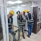 قواطع زجاج سكريت 12 ملي للمكاتب