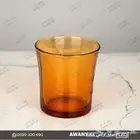 كاس زجاج عسلي شفاف