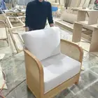 كرسى زان طبيعى مع رتان جديد