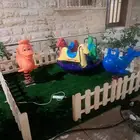 صحن دوار كرسي هزاز مراجيح وزحاليق مقاوم للحرارة شمس ورطوبة