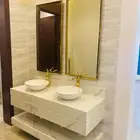 مغاسل رخام صناعي و كاونترات و اسطح مطابخ رخام صناعي و طبيعي