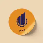 استيكر ابيض مقصوص عرض خاااص مقاس5سم .1000حبه 140ريال فقط