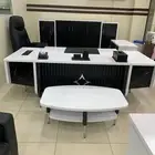 اثاث المكتبي ابيض مكتب مدير طقم فخم مودرن حديثا