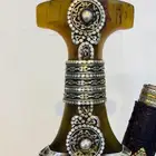 خنحر زراف قديم صافي سليم من الحشو والتشققات شرط صب فضه