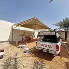 مظلات سواتر برجولات مستودعات جميع انواع الحداده