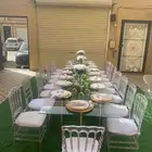 تاجير طاولات طعام وكراسي تاجير سرفس وفزات تاجير مكيفات صحرو