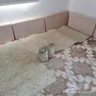حصيرين سعف كبار للجلوس   زنبيلين بريدة