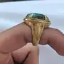 للبيع خاتم نحاسي اصلي مع فص فيروز ايراني اصلي