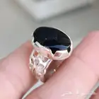 خاتم فضه بحجر عقيق يماني جزع