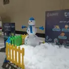 رجل الثلج وبيت الثلج مجسمات فايبر جلاس بمقاسات