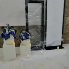 اطقم مداخل و خلفيات العيد خشبية مع فازات ورد