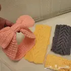 ربطات شعر أمامية من الصوف جديدة يدوية