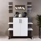 ركن قهوة مودرن مع جداريات