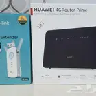 جهاز راوتر نوع هواوي جديد 4G .. مع جهاز مقوي شبكة نوع tp-lin