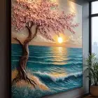 تنفيذ لوحات فنية تجريدية فخمة تصميم مودرن