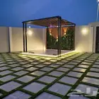 تنسيق حدائق جازان شلالات عشب صناعي