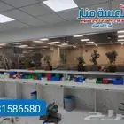 اعمال زجاج سيكوريت مع فتحات خدمة صيدلية