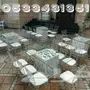 طاولات زجاجية كراسي نابليون شفاف ذهبي فضي 