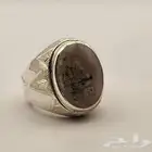خاتم فضه عقيق ورد الربيع بعيار فضه 999