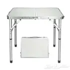 طاولة رحلات ألمنيوم قابلة للطي والتحكم بالارتفاع