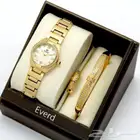 NEW EVERD جديد طقم نسائي سهره ايفرد ساعة نسائي ماركة ايفرد