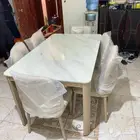 طاولات طعام مودرن رخام خشب زجاج جديد بالكرتون