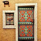 رسم جدار مجالس و استراحات طراز بدوي أو زخارف نجدي. قط عسيري