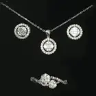 جديد طقم فضة جديد عقد وخاتم وحلق فضة اصلي جديد