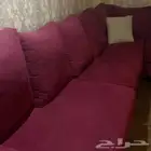 كنب عنابي طقم كامل للبيع يحمل اكثر من 10 افراد