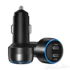 مدخل شاحن سياره 90W مدخلين تايب سي بقدر 45 واط لكل منفذ